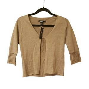 DKNY Front Tie Shrug Cardigan